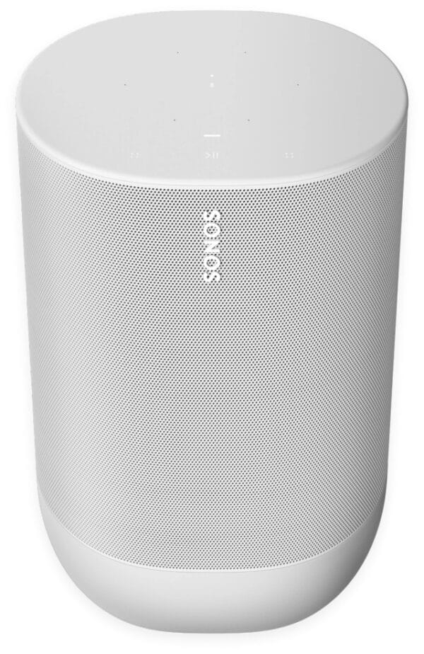 Sonos Move Wireless Streaming Speaker - Luna White - top front