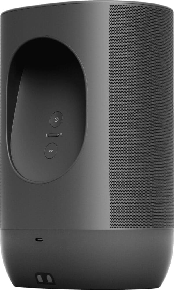 Sonos Move Wireless Streaming Speaker - Shadow Black - side back