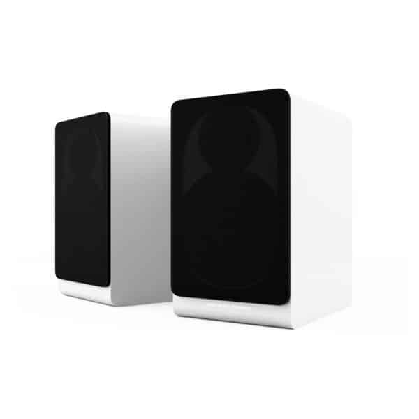 Acoustic Energy AE 100.2 Bookshelf Speakers - white cover