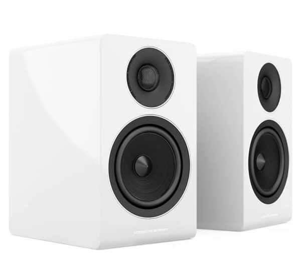 Acoustic Energy AE 300 Bookshelf Speakers - piano gloss white