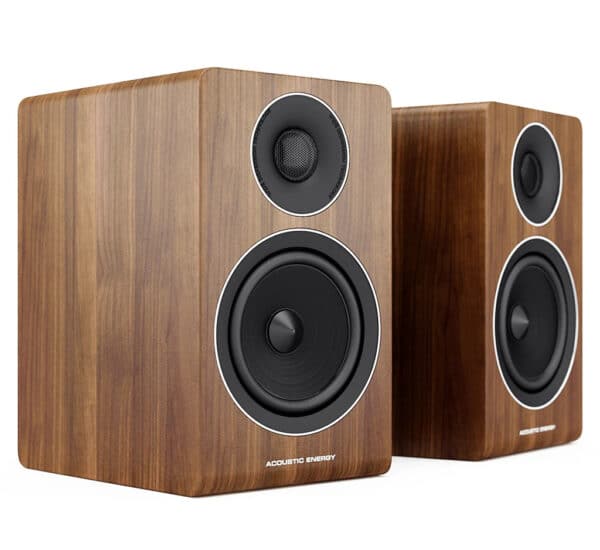 Acoustic Energy AE 300 Bookshelf Speakers - real walnut