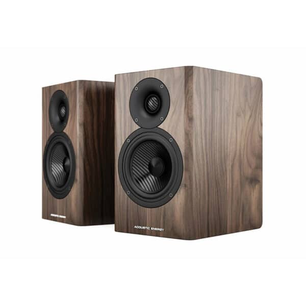 Acoustic Energy AE 500 Bookshelf Speakers - real walnut