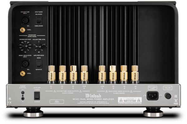 McIntosh MC451 1-Channel Dual Mono Power Amplifier - back