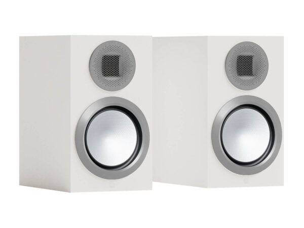 Monitor Audio Gold 50 6G Bookshelf Speakers - front Satin White