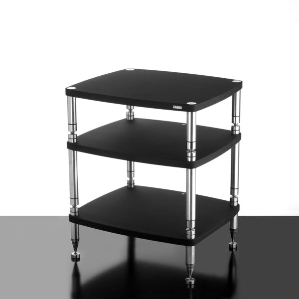 Solidsteel Hyperspike HF-3 3 Shelf Audio Rack - matte black