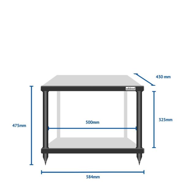 Solidsteel S3-2 2 Shelf Audio Rack - 2