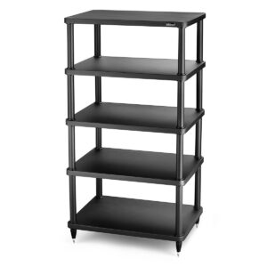 Solidsteel S3-5 5 Shelf Audio Rack - black