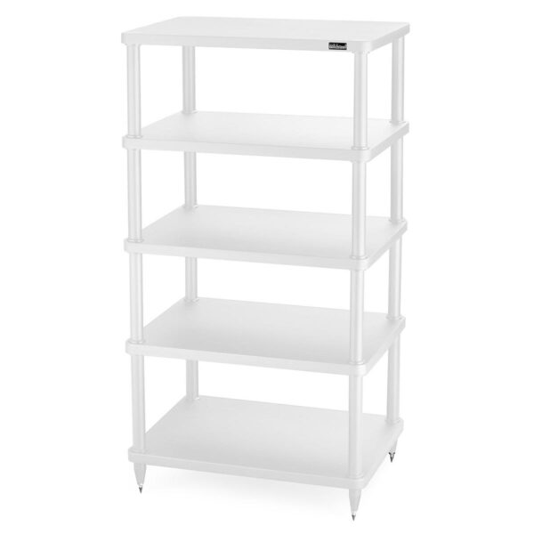 Solidsteel S3-5 5 Shelf Audio Rack - white