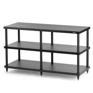 Solidsteel S4-3 3 Shelf Double Width Audio Rack - black