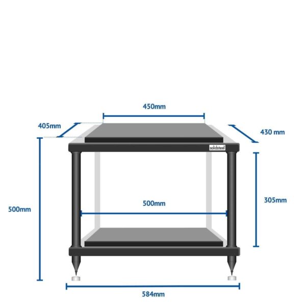 Solidsteel S5-2 2 Shelf Audio Rack - 4