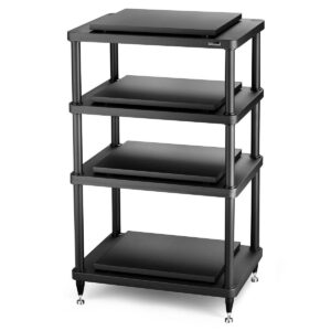 Solidsteel S5-4 4 Shelf Audio Rack - black