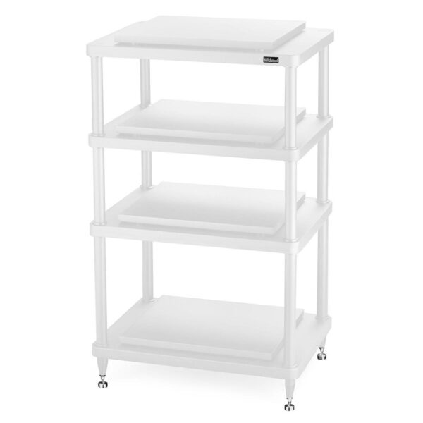 Solidsteel S5-4 4 Shelf Audio Rack - white