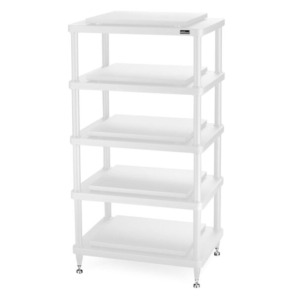 Solidsteel S5-5 5 Shelf Audio Rack - white