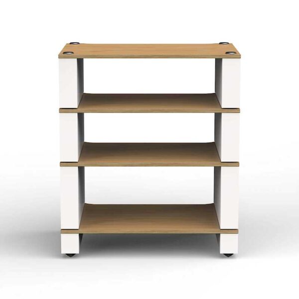 Blok Stax 2G 4 Shelf Collection - Natural Ash Plywood - Satin White