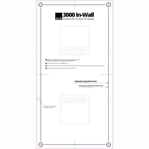 SVS 3000 In-Wall Dual Subwoofer System (including rack-mount STA-800D2) 3